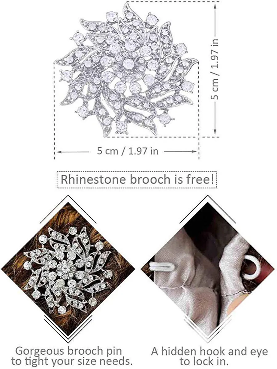 2025 Versatile Black-White Faux Fur Winter Wedding Shawl