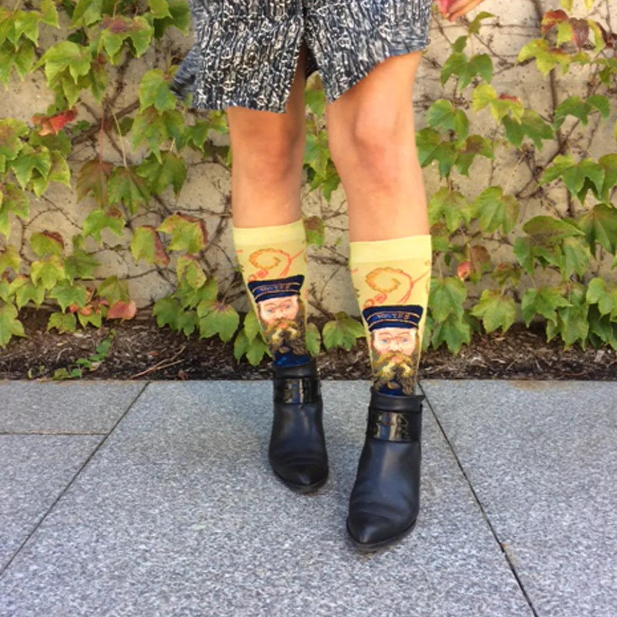 Artwork socks: Vincent van Gogh's "The Postman"