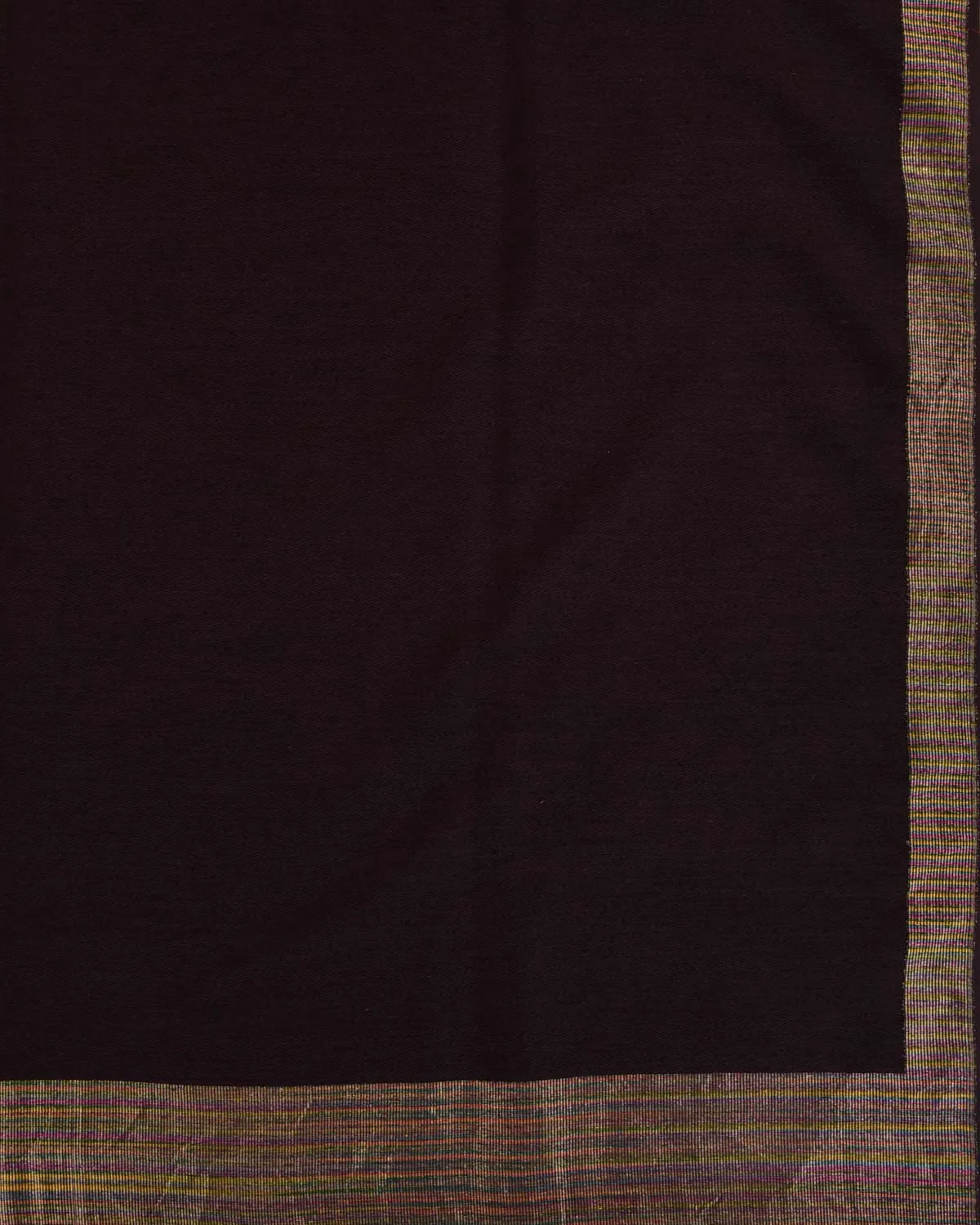 Blush Black Banarasi Multi Color Zari Border Pallu Brocade Handwoven Silk Wool Unisex Dress Shawl