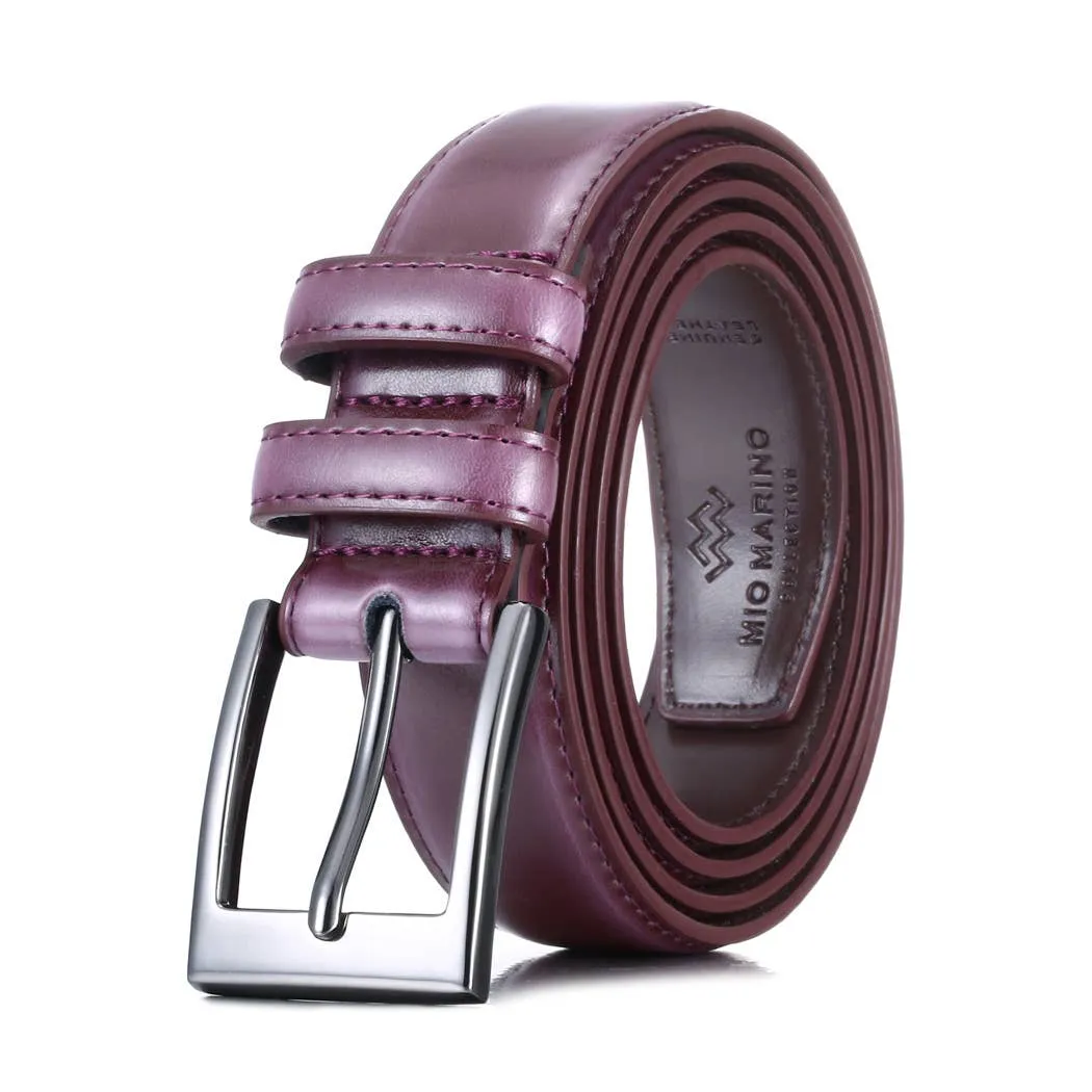 Dual Loop Leather Belt