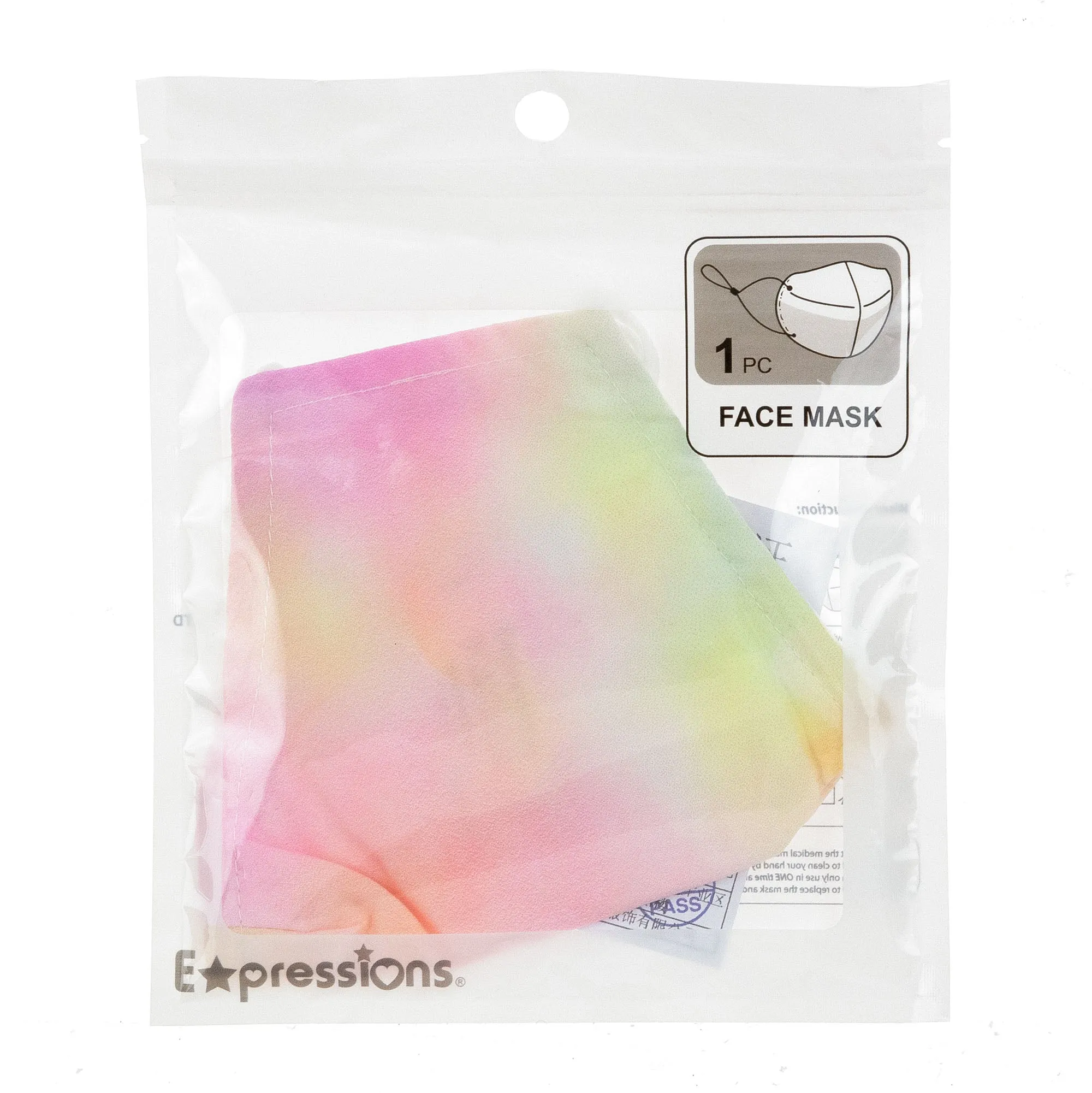 Expressions 3-Layer Protective Face Mask – Protective Face Mask – Women’s Patterned Adjustable Face Covering - Item #ANW18157