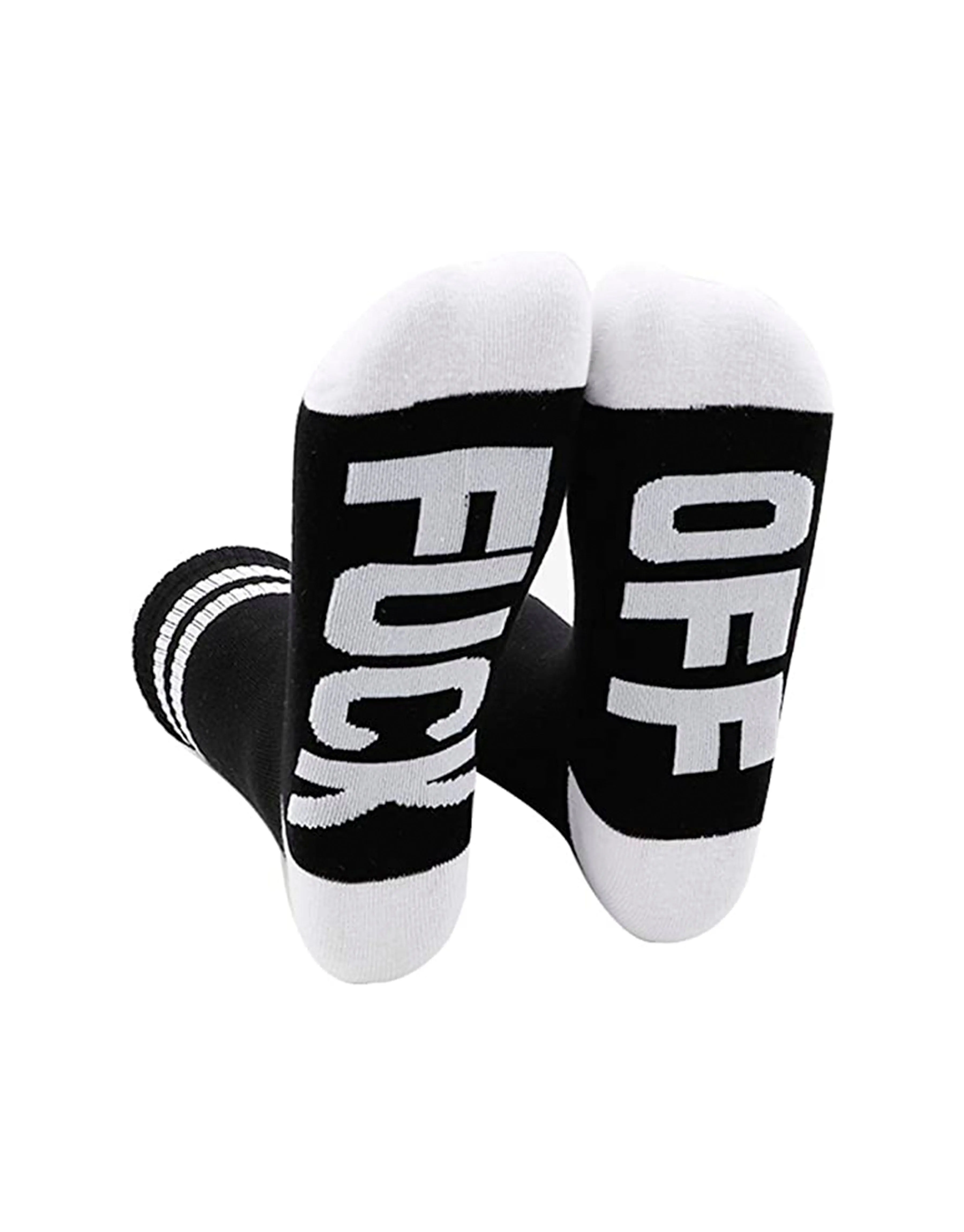 Fuck Off Tube Socks - Black & White