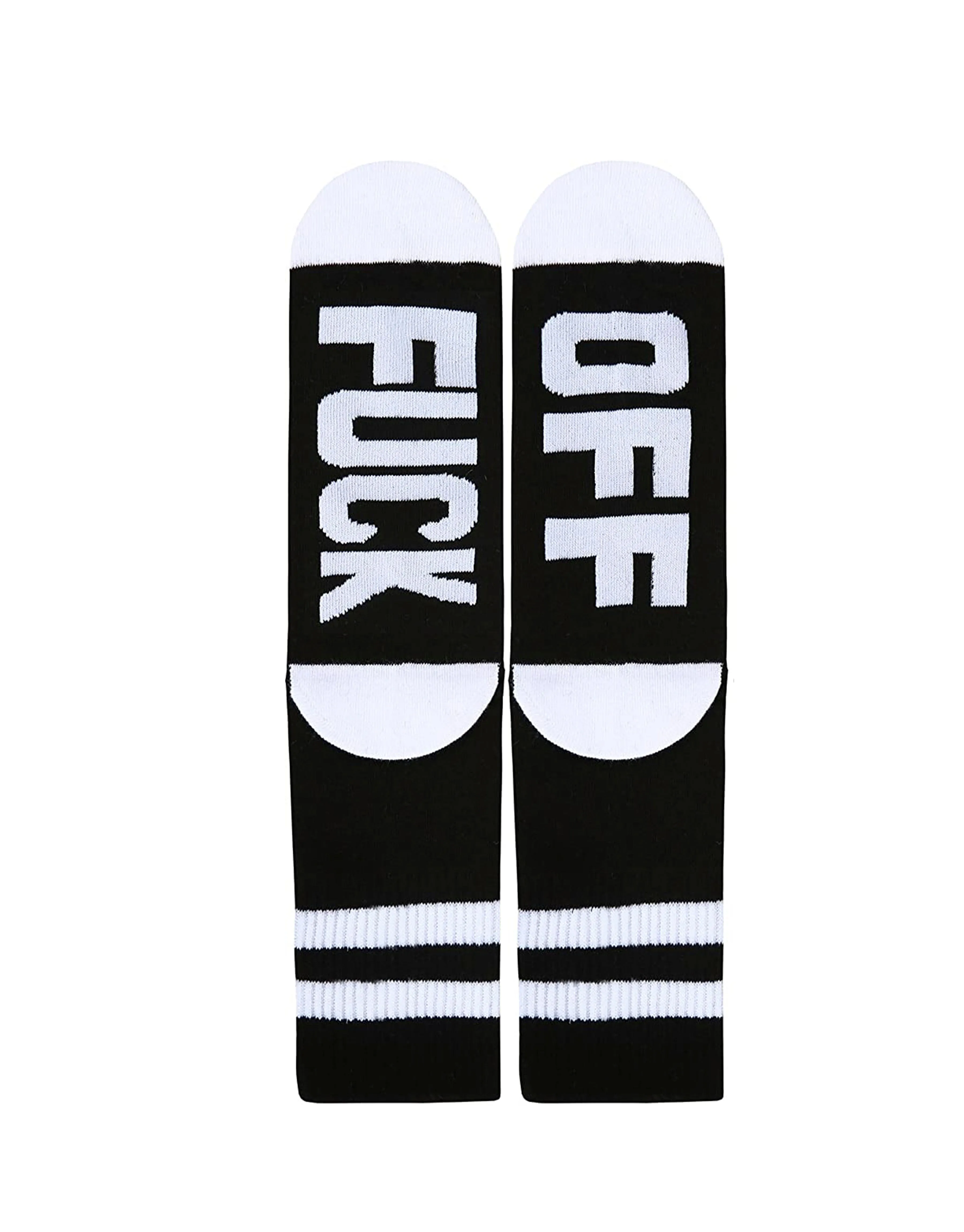 Fuck Off Tube Socks - Black & White