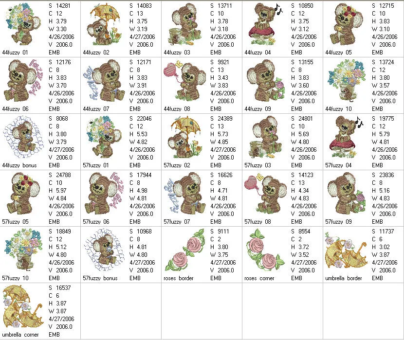 Fuzzy Wuzzy Bears Combo 01