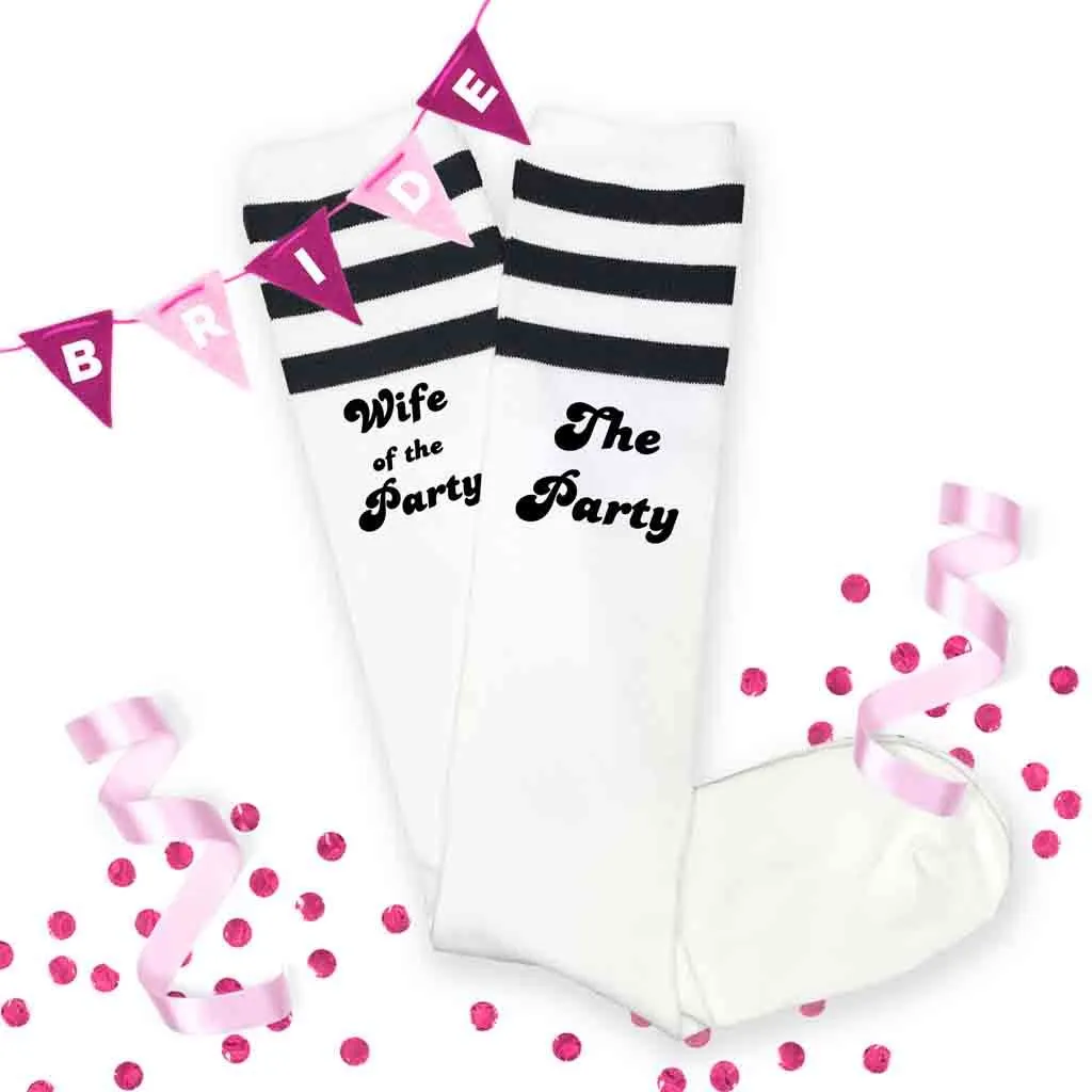 Knee High Socks for the Bachelorette Party Wife of the Party