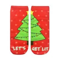 Let’s Get Lit Christmas Ankle Socks