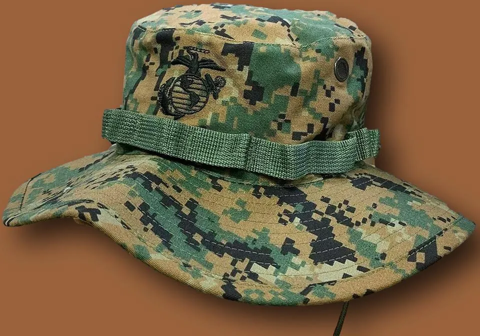 MARINE CORPS BOONIE HAT USMC DIGITAL WOODLAND MARPAT CAMOUFLAGE MEDIUM 7.25 USA
