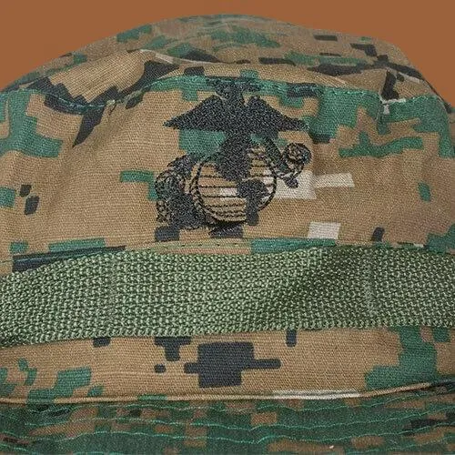 MARINE CORPS BOONIE HAT USMC DIGITAL WOODLAND MARPAT CAMOUFLAGE MEDIUM 7.25 USA