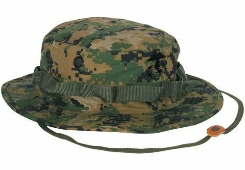 MARINE CORPS BOONIE HAT USMC DIGITAL WOODLAND MARPAT CAMOUFLAGE MEDIUM 7.25 USA