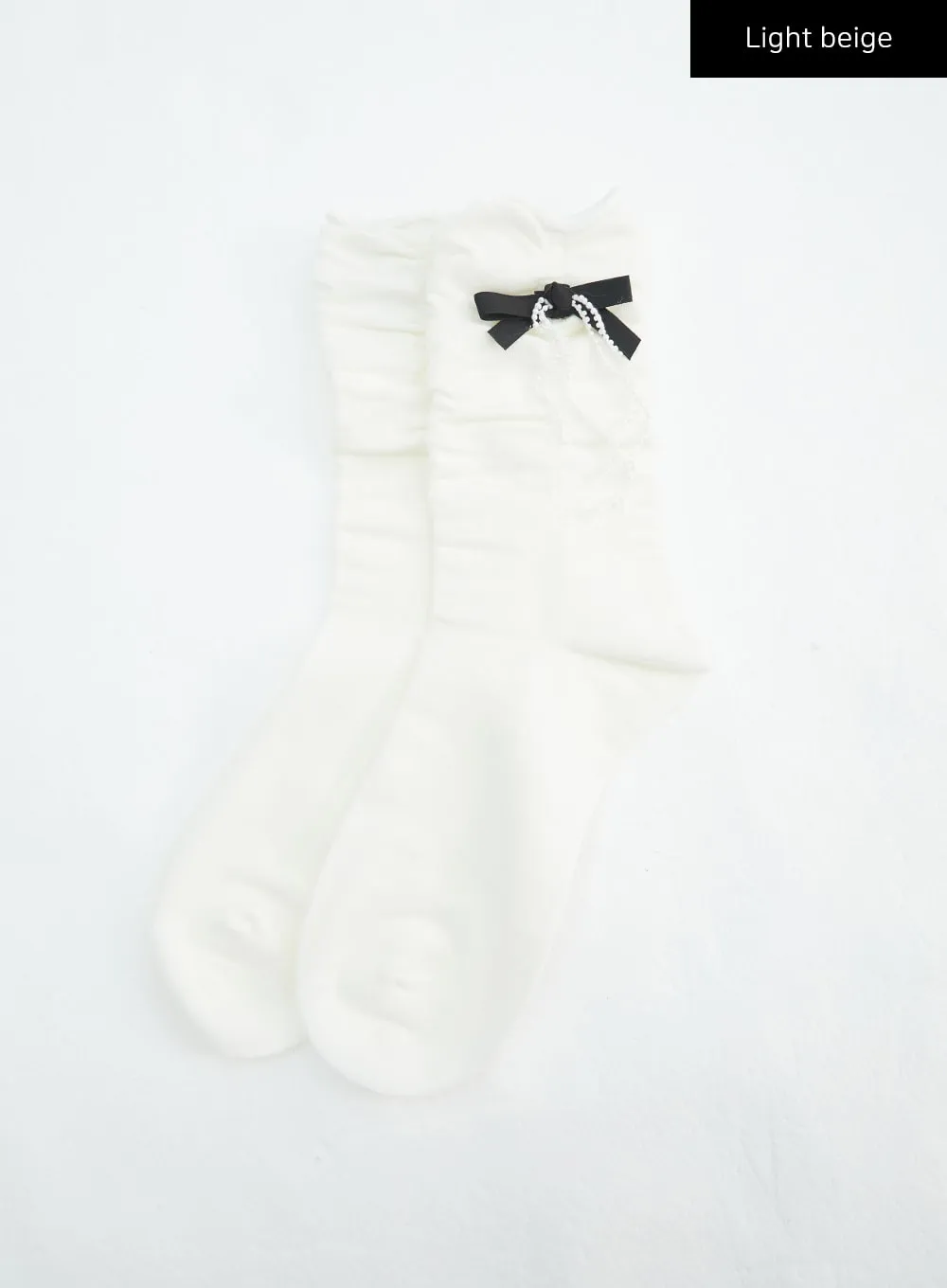 Ribbon Printed Midi Socks IN316