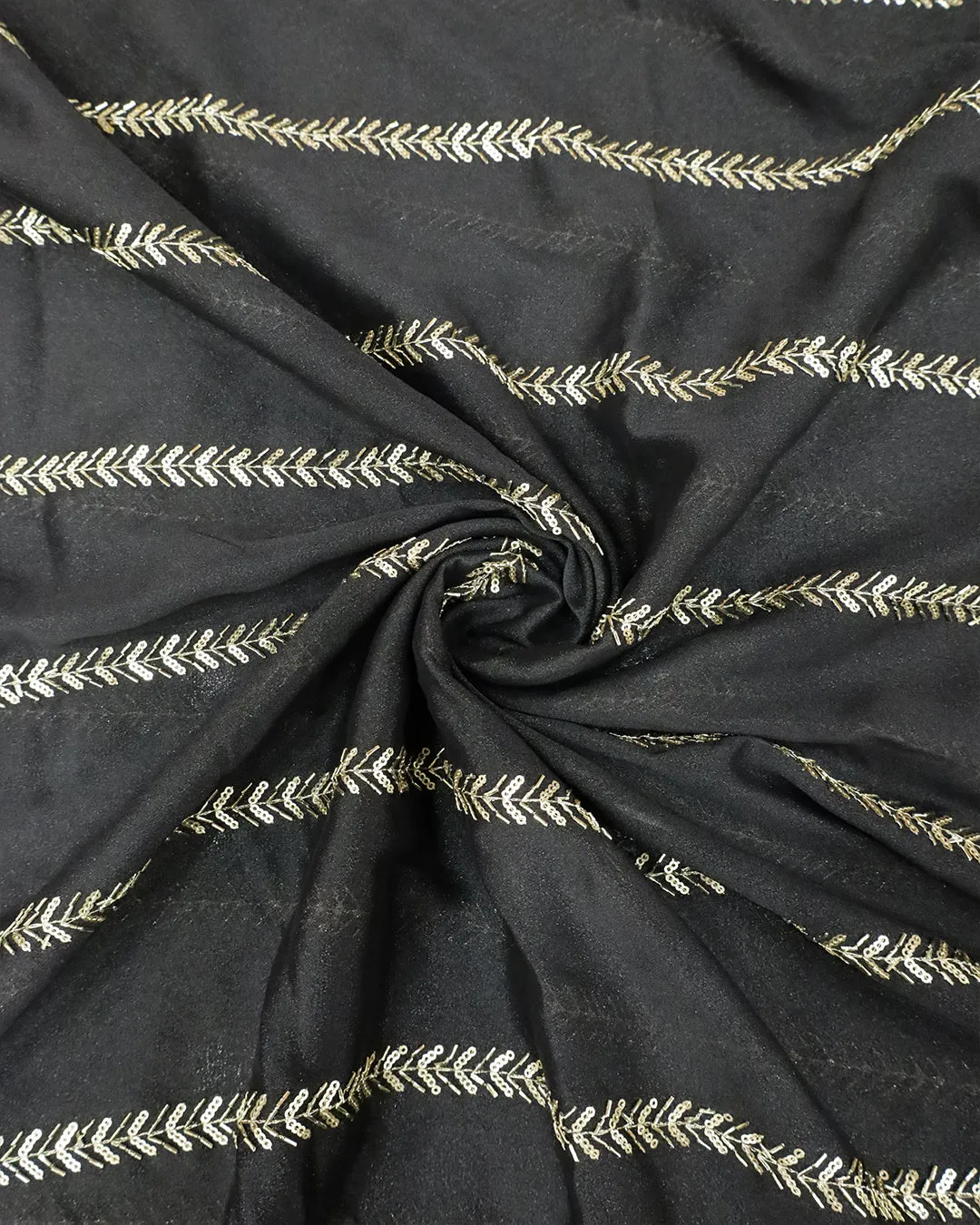 Running Material in Georgette Handwork-G213