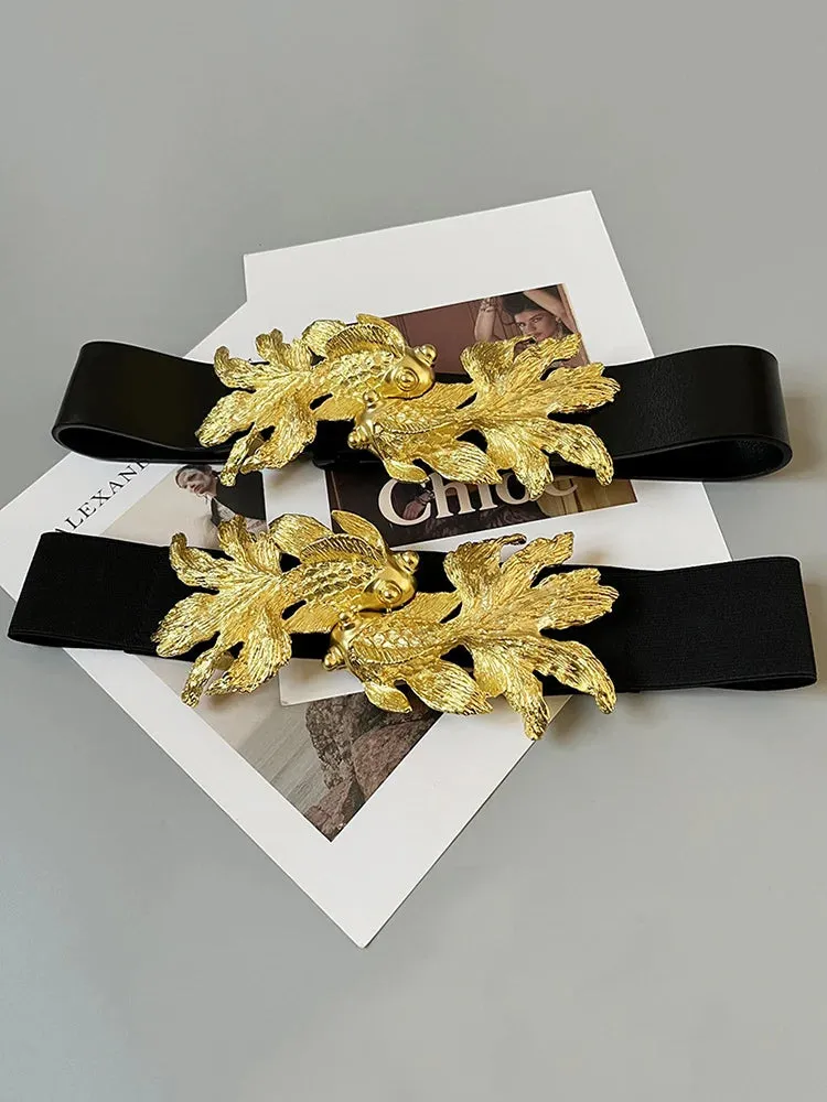 Women PU Metal Buckle Belts Adjustable